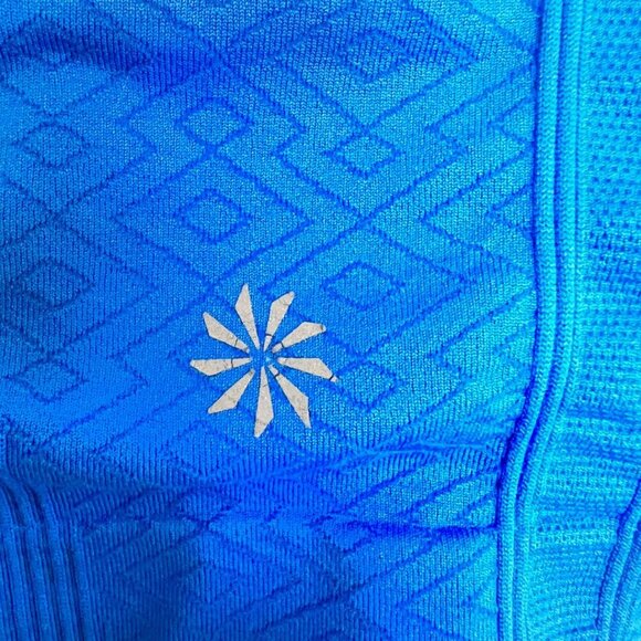 Athleta (Small) Tracker 1/2 Zip Blue Fitted Long Sleeve Top - Size Small - Picture 9 of 12